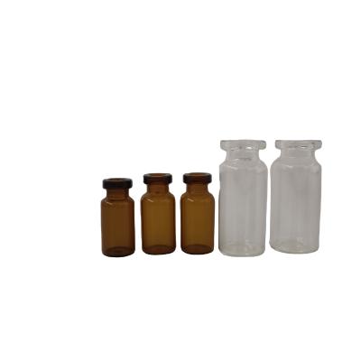 China Clear and amber tubular sterile injection product packaging glass vials for pharmaceutical and cosmetic pac for sale