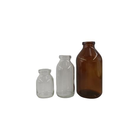 China Injection Product Packaging Molded Amber And Clear Color Pharmaceutical Infusion Glass Vials for sale