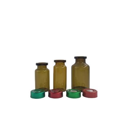 China Injection Product Packaging 10ml Antibiotic Injection Glass Vials And Aluminum Cap Rubber Stopper for sale