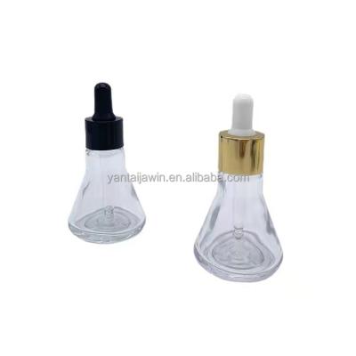 China Fashion Design Small Gradient Oil And Essence Serum Bottle 30ml Small Gradient Cosmetic Serum And Essential Oil Glass Serum Empty Bottles for sale