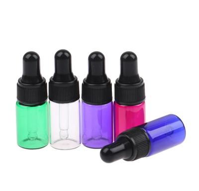 China Cosmetic Colored Perfume 10ml Dropper Bottle With Essential Oil Glass Vials Thin Glass for sale