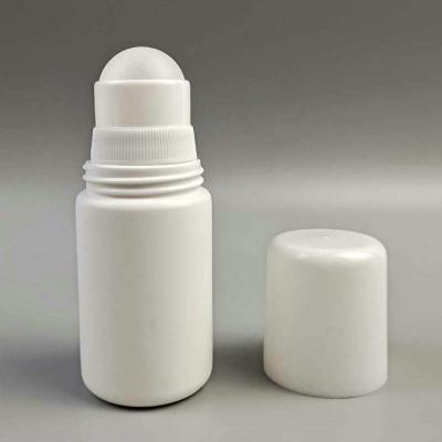 China Cosmetic custom logo printing skincare serum and oil roll on plastic roll on bottle for sale