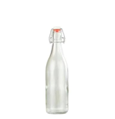 China Clear Empty Beverage Lock Cap Glass Drinkingbottle 250ml 500ml 750ml 1000ml for sale