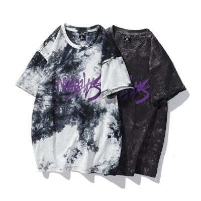 China 2022 High Street Fashion Brand Casual Loose Hip Hop Short Sleeve T-shirt Men's Shirt for sale