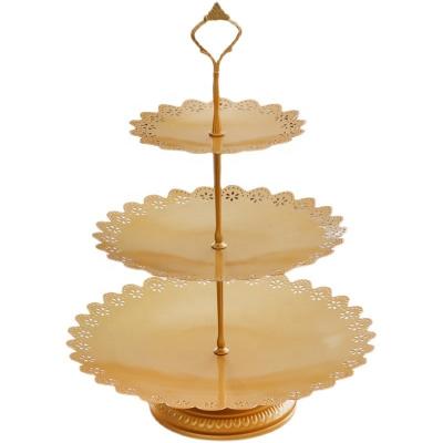 China Outdoor Decoration Wedding Simplicity Wedding Metal Cake Stand For Birthday Party Living Room Decoration for sale