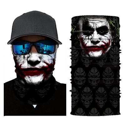 China Breathable Halloween Custom Mtb Cycling Multi Purpose Facemask Bandana With Plate Print for sale