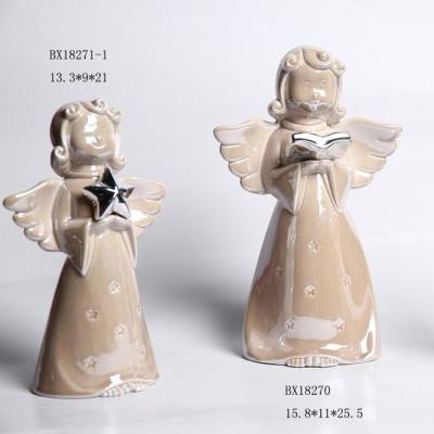 China Simply Wholesale Custom Decor Polyresin Home Size Ceramic Angel Prayer Figurine For Festival for sale