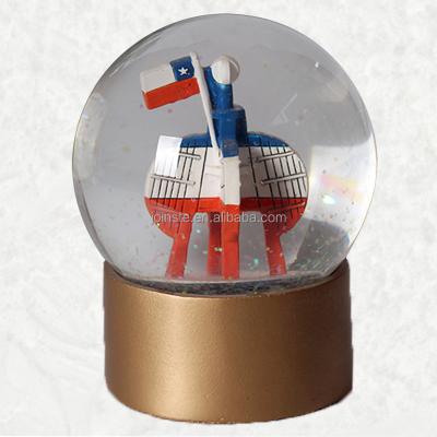 China Custom Flag Water Globe Factory Europe Landmark Snow Globe 100mm Wholesale for sale