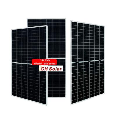 China New Technology 20A Bifacial Staggered Mono Bifacial Cell 450W 144 Solar Module High Efficiency Factory Price for sale