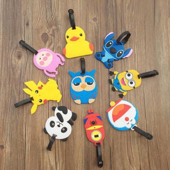 China Cartoon Character 3D PVC Luggage Tag With Custom Company Or Team Logo for sale