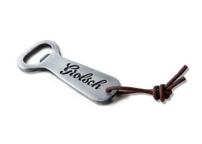 China Metal Material Custom Bottle Opener Keychain With Laser Engraved Logo for sale