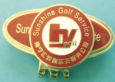 China Zinc Alloy Golf Accessories Gifts Golf Ball Marker Hat Clip With Corporate Logo for sale