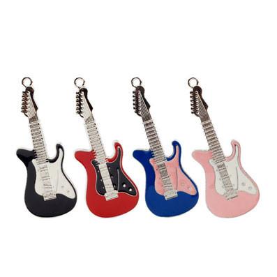 China Creative Designer Metal USB Flash Drive Guitar Shape With Hard Enamel Coloring for sale