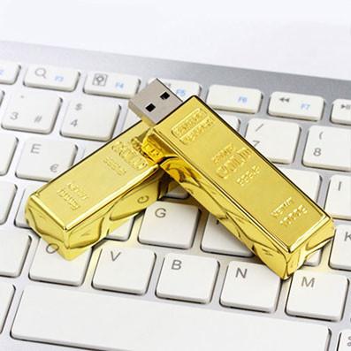 China Golden Plated Metal USB Flash Drive Fashion Gift Custom Design Welcome for sale