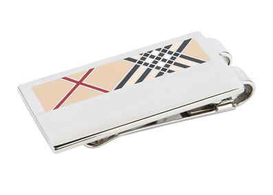 China Personalized Custom Metal Money Clips With Silver Plating And Classic Patterns for sale