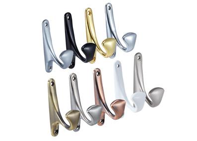 China Fashionable Metal Decorative Coat Hooks Wall Mounted Various Color Plating for sale