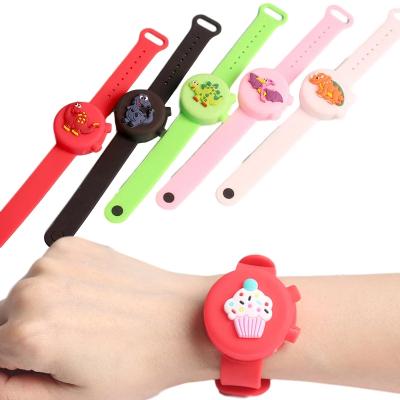 China With Waterproof Cute Design Kids Wristband Cartoon Hand Sanitizer Gel Soap Dispenser Portable Hand Sanitizer Holder Travel for sale