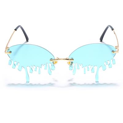 China 2021 Modern Oversized Square Drip Sunglasses Newest Water Drip Teardrop Fashion Shades Sunglasses for sale