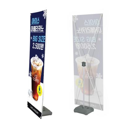 China Economic Factory Modern Attractive Hot Sale Wholesale Adjustable Outdoor Height With Base X Banner Water Filled Display for sale