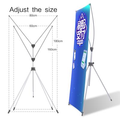 China Modern Attractive Outdoor Wind Resistant Adjustable Custom Stage Tension Tube Display Cloth Banner Stand Simple for sale