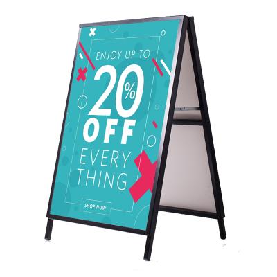 China Outdoor Double Sided Advertising Sign Display Signs One View Displays Advertising Sidewalk Sign Poster Rack for sale