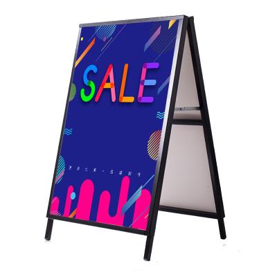 China Custom Outdoor Windproof Advertising Sign Display Promotion Free Standing Heavy Duty Advertising Sign Frame for sale