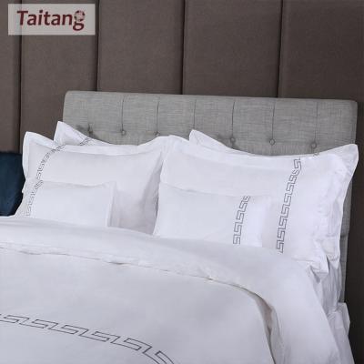 China Nondisposable 100% Cotton Linen Custom Taitang Bed 300 Thread White Duvet Cover With Pillow Case Comforter Cover Bedding Set All Size for sale