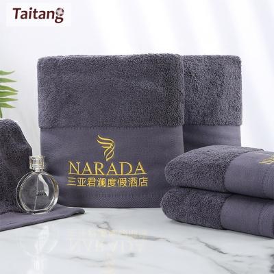 China Taitang QUICK DRY Hotel 100% Cotton 16S Linen Towels Set Hotel Towel Cotton 5 Star Color for sale