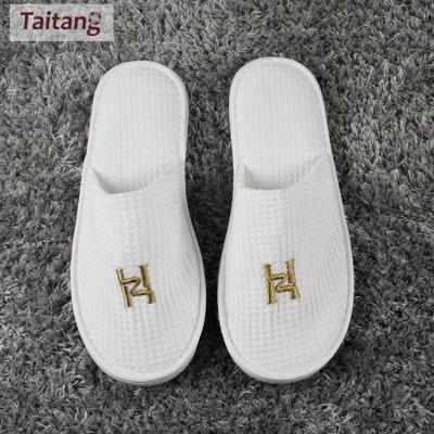 China Custom Disposable Home Hotel Spa Taitang Waffle Hotel Slippers Disposable Slipper for sale