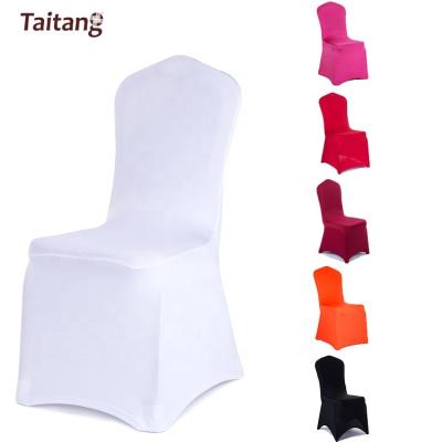 China Taitang Simple Hotel Home Decor Spandex Banquet Chair Cover For Indoor for sale