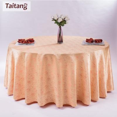 China Washable with fringe embossed vinyl crochet tablecloth round for sale