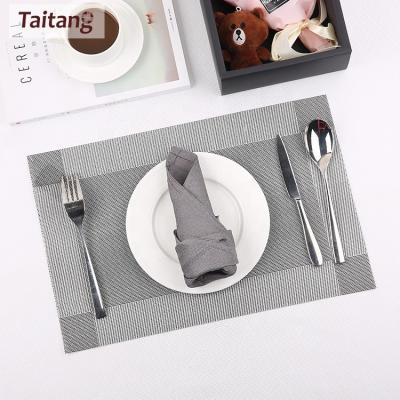 China Sustainable Custom Size Hotel Restaurant Material Eco - Friendly Table Mat Placemat for sale