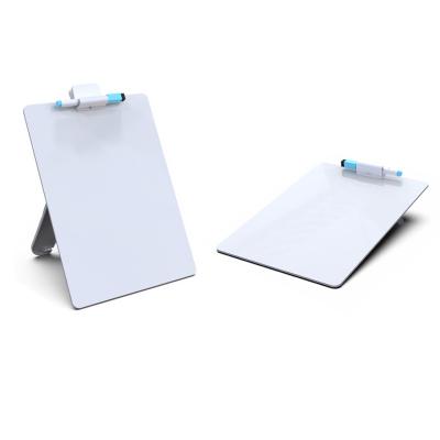 China Reusable Smooth Board Journal Writing Message Board Easy Writing Tempered Glass Whiteboard With Stand for sale