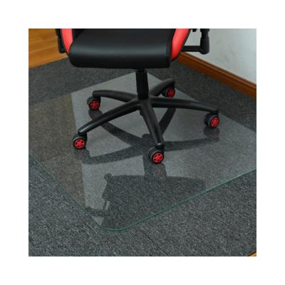 China Durable Embossed Clear Glass Plastic Plastic Mat 5mm Clear Washable Office PVC Chair Mat For Hardwood Floor for sale