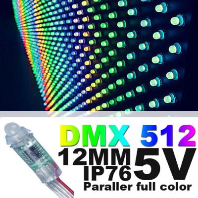 Cina il colore pieno impermeabile di 12mm rgb ha condotto il pixel DC5V leggero con IC per il cambiamento astuto di colore del regolatore del LED in vendita