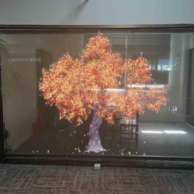 China Adhesive Super Slim Flexible Transparent LED Film Advertising LED Display Screen for sale