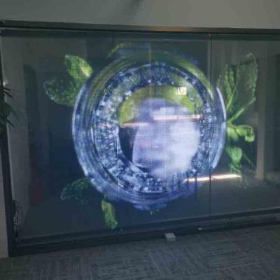 China Flexible LED Transparent Film Screen Easy Installation For Advertising LED Panel for sale