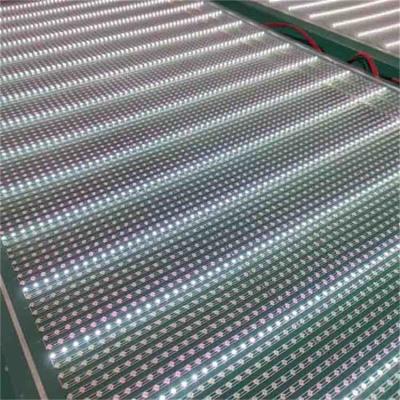 China Transparent LED-Bildschirm Glas Klebstoffwand Innenraum P20 DC5V Transparent Flexible Film Led-Bildschirm zu verkaufen