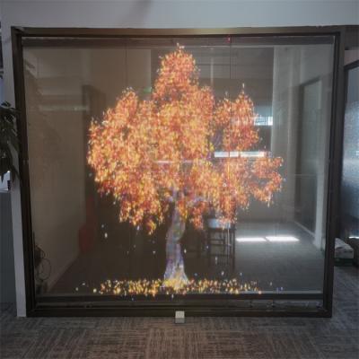 China Bright LED Transparent Screen Glass Window P6.25 P8 P10 Indoor LED Film Display for sale