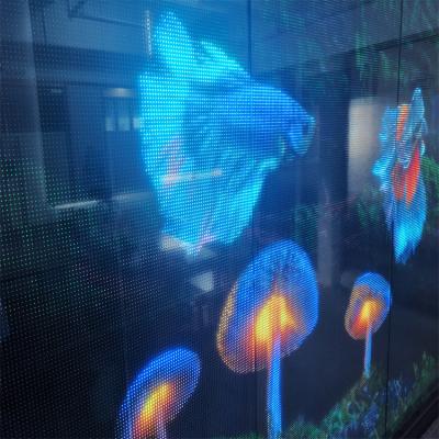 China P16 LED Transparent Film Screen Flexible High Brightness High Resolution WE2121RGB-IC Nackt LED Kristallfilm Bildschirm zu verkaufen