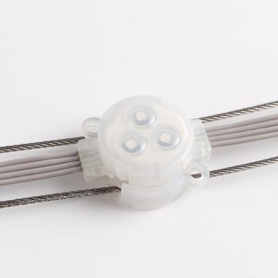 China RGB LED Point Light 1W Epistar Chip 30mm RGB LED Point Light Impermeável IP67 exterior com corpo de PC à venda