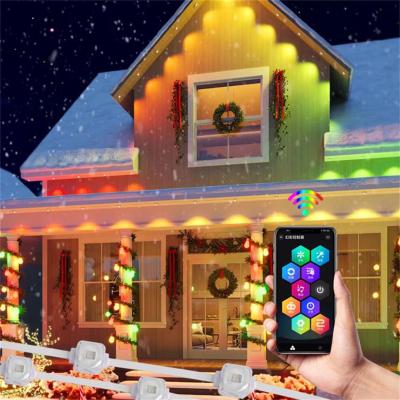 China 1.5W IP67 RGBW Outdoor And Indoor Intelligent Christmas Track Lights Wifi Smart Phone Led Eaves Lights for sale