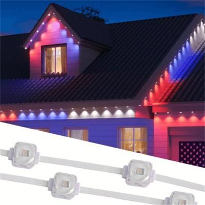 China RGBW Waterproof Eave Point Lights 25mm Diameter 1.5W for Outdoor House Permanent Holiday Decoration for sale