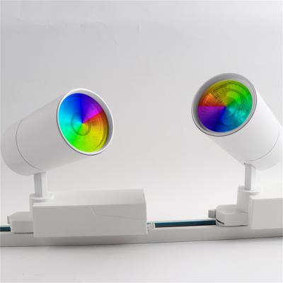 China Sistema de iluminação ferroviária moderna Luz de pista LED com ajuste de ângulo de liga de alumínio RGBW 40W 2000LM à venda