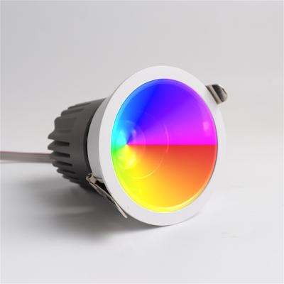 China 400lm LED Luzes coloridas Base ajustável Cob Recessed Spotlight Alto valor luminoso Supermercado Mall Alumínio incorporado à venda