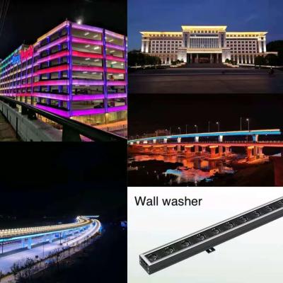 China A parede exterior ilumina 18w 24w 36w conduziu a iluminação conduzida linear conduzida impermeável da arruela da parede das barras de luz à venda