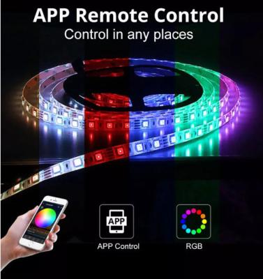 China RGB LEIDENE van 10m SMD 5050 Strookabs App van de Lichaamssmartphone Controle Decoratieve Verlichting Te koop