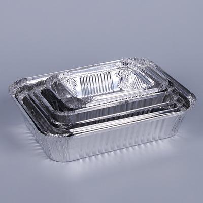 China Kitchen Use Disposable Tin Foil Bowl Special Deli Wrapped Aluminum Foil Lunch Box BBQ Box for sale