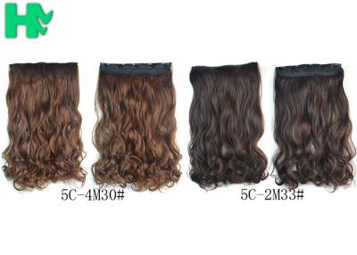 China 16 Inch Curling Synthetic Hair Extensions Clip In Tangle Free For Lady Te koop