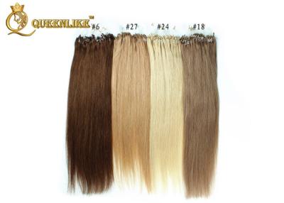 China 100% Real Human Micro Ring Hair Weave Tangle Free Soft And Smooth Hair en venta